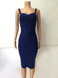 New 2026 Women Sexy Celebrity Midi Red White HL Elastic Bandage Dress Spaghetti Strap Club Bodycon Party Dress Wholesale HL434
