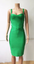 New 2026 Women Sexy Celebrity Midi Red White HL Elastic Bandage Dress Spaghetti Strap Club Bodycon Party Dress Wholesale HL434