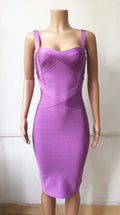 New 2026 Women Sexy Celebrity Midi Red White HL Elastic Bandage Dress Spaghetti Strap Club Bodycon Party Dress Wholesale HL434