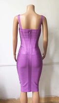 New 2026 Women Sexy Celebrity Midi Red White HL Elastic Bandage Dress Spaghetti Strap Club Bodycon Party Dress Wholesale HL434