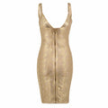 Women's Gold Bandage Dress Bodycon Spaghetti Celebrity Runway Sexy Club Costume Party Summer 2026 New