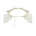 Fashion Pearl Shawl Tops Women 2026 O-neck Handmade Beading Shawl Top Ladies Party Female Elegant Shawl Tops