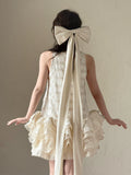Morning Robe Bride Engagement Wedding Dress Light Wedding Dress Registration Small White Short Birthday Party Dress