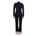 Fashion Pearl Splicing Women's Set Long Sleeve Blazer and Wide Leg Pants Suit 2024 Winter OL Fall Two 2 Piece Set Outfit