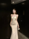 French Dress Temperament Socialite Muse Diamond Jewelry Cover Meat Skinny Suspender Dress Neck Design Lace Dress