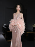 Pink Toast Dress Morning Robe Bride Engagement Wedding Dress High-end Yang Evening Women's Clothing