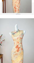 Sleeveless Exquisite Cheongsam Summer Dress Girls' Improved Dress Young Style