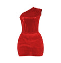 Fashion Women One Shoulder Skew Collar Bodysuit + Fur Tassel Bodycon Midi Skirt Dress Set 2023 Outfit Two 2Piece Set