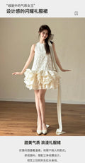 Morning Robe Bride Engagement Wedding Dress Light Wedding Dress Registration Small White Short Birthday Party Dress