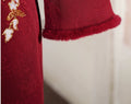 Red Cheongsam Winter Dress Ladies' Engagement Particularly Beautifulwaist Pinching High-end Elegant Noble for Marriage