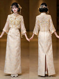 High End Banquet Dress Bridal Stunning Engagement Cheongsam  Banquet Dress Morning Gown Women's Suit