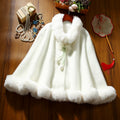 White Winter Cheongsam Shawl Cape Women's Engagement High-end Young Style