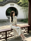 2026 Autumn New Retro Girl Improved Elegant Cheongsam New Chinese Daily Lady Style Dress