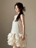 Morning Robe Bride Engagement Wedding Dress Light Wedding Dress Registration Small White Short Birthday Party Dress