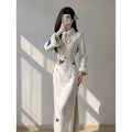 Dress Autumn and Winter New Thickened Cheongsam Dress Women's Qipao New Slim Temperament Dress
