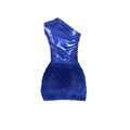 Fashion Women One Shoulder Skew Collar Bodysuit + Fur Tassel Bodycon Midi Skirt Dress Set 2023 Outfit Two 2Piece Set