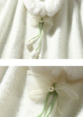 White Winter Cheongsam Shawl Cape Women's Engagement High-end Young Style