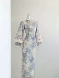 Cheongsam Dress 2026 New Fleece Autumn and Winter Improved Long Sleeve Dress Qipao Daily Miss Long