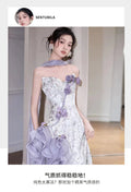 Purple Dress Morning Robe Super Fairy Design Wedding Bride Engagement Wedding Dress Toast Adult Princess Dress