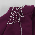 Fashion Pearl Splicing Women's Set Long Sleeve Blazer and Wide Leg Pants Suit 2024 Winter OL Fall Two 2 Piece Set Outfit