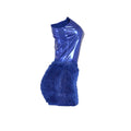 Fashion Women One Shoulder Skew Collar Bodysuit + Fur Tassel Bodycon Midi Skirt Dress Set 2023 Outfit Two 2Piece Set