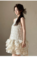 Morning Robe Bride Engagement Wedding Dress Light Wedding Dress Registration Small White Short Birthday Party Dress
