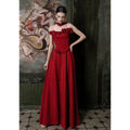Red Tube Top Evening Dress 2026 New High-end Light Luxury Niche Morning Robe Female Bride Engagement Wedding Toast