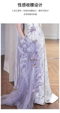 Purple Dress Morning Robe Super Fairy Design Wedding Bride Engagement Wedding Dress Toast Adult Princess Dress