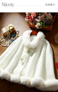 White Winter Cheongsam Shawl Cape Women's Engagement High-end Young Style