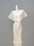Exquisite Dress Cheongsam with Cloud Shoulders Summer High-end Temperament Improved Girls' Dress