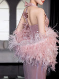 Pink Toast Dress Morning Robe Bride Engagement Wedding Dress High-end Yang Evening Women's Clothing