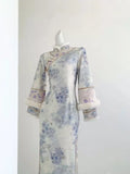 Cheongsam Dress 2026 New Fleece Autumn and Winter Improved Long Sleeve Dress Qipao Daily Miss Long