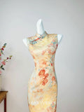 Sleeveless Exquisite Cheongsam Summer Dress Girls' Improved Dress Young Style