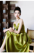 Tub Top Morning Gown Female Bride Engagement Wedding Evening Dress Female Yellow High-end Style Toasting Dress Light Wedding Dress