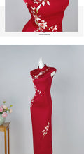 Red Dress High-end Banquet Cheongsam New Year's High-end Embroidery Youthful Style Chinese Style Tailored Wedding Dress