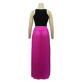 Women Fashion  Spring High Side Split Big Swing Pleated Floor Length Skirt High Waist Street Party Long Maxi Skirts
