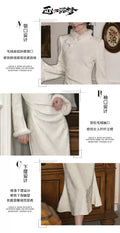 Beautiful Dress, New Chinese Style Velvet Cheongsam Improved for Young Girls Autumn and Winter New Style High-end Jacquard Temperament Dress