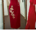 Red Dress Improved Cheongsam Dress Female Engagement Dress New Year's Women's Clothes