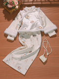White Cheongsam Winter Outfit Improved and Layered Particularly Beautiful Waist Pinching Female Engagement Simple and Elegant, High-end