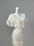 Exquisite Dress Cheongsam with Cloud Shoulders Summer High-end Temperament Improved Girls' Dress