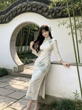 2026 Autumn New Retro Girl Improved Elegant Cheongsam New Chinese Daily Lady Style Dress
