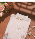 White Cheongsam Winter Outfit Improved and Layered Particularly Beautiful Waist Pinching Female Engagement Simple and Elegant, High-end