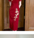 Red Dress Improved Cheongsam Dress Female Engagement Dress New Year's Women's Clothes