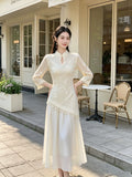 Fake Two Dresses Improved Cheongsam Women's Clothing 2026 Autumn New Style Elegant and High-end Dress for Girls