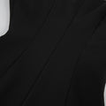 French Elegant Retro Black Blazer for Women Stand Collar Puff Sleeve Slimming Commuter Coats Female Winter Clothing