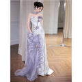 Purple Dress Morning Robe Super Fairy Design Wedding Bride Engagement Wedding Dress Toast Adult Princess Dress