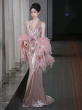 Pink Toast Dress Morning Robe Bride Engagement Wedding Dress High-end Yang Evening Women's Clothing