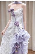 Purple Dress Morning Robe Super Fairy Design Wedding Bride Engagement Wedding Dress Toast Adult Princess Dress