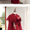 Red Cheongsam Winter Dress Ladies' Engagement Particularly Beautifulwaist Pinching High-end Elegant Noble for Marriage