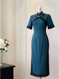 2026  Best Lace Temperament Winter Fleece Cheongsam Dress Women's Qipao Clothes